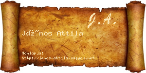 János Attila névjegykártya