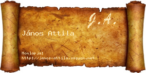 János Attila névjegykártya